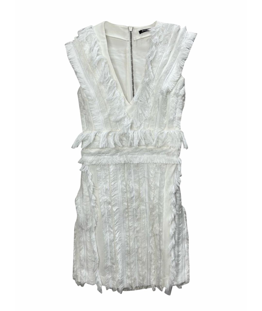 BALMAIN Белое хлопковое коктейльное платье, фото 1