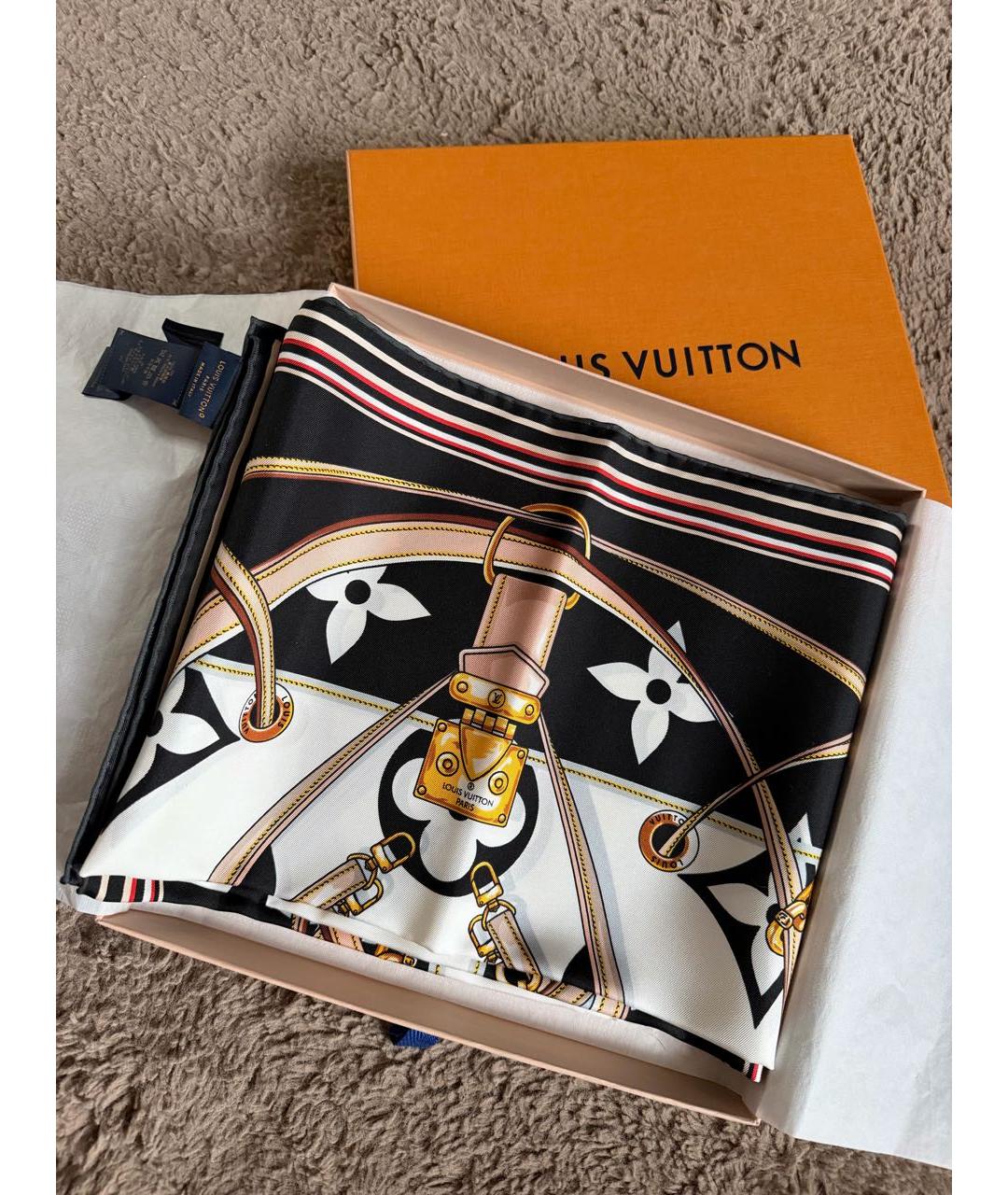 LOUIS VUITTON Мульти шелковый платок, фото 2