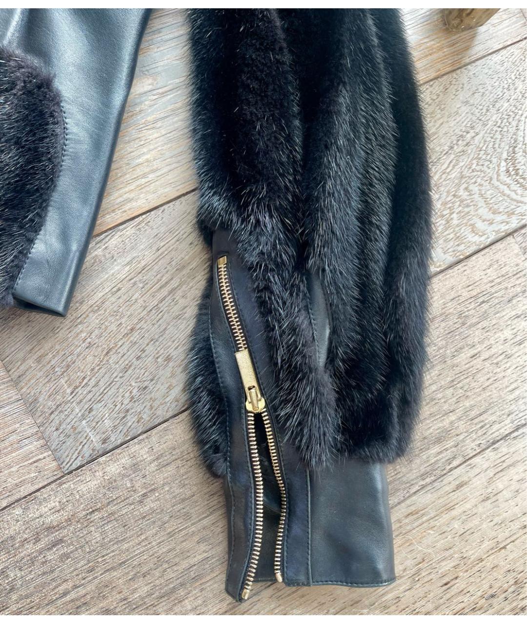 ROBERTO CAVALLI Черная кожаная куртка, фото 6