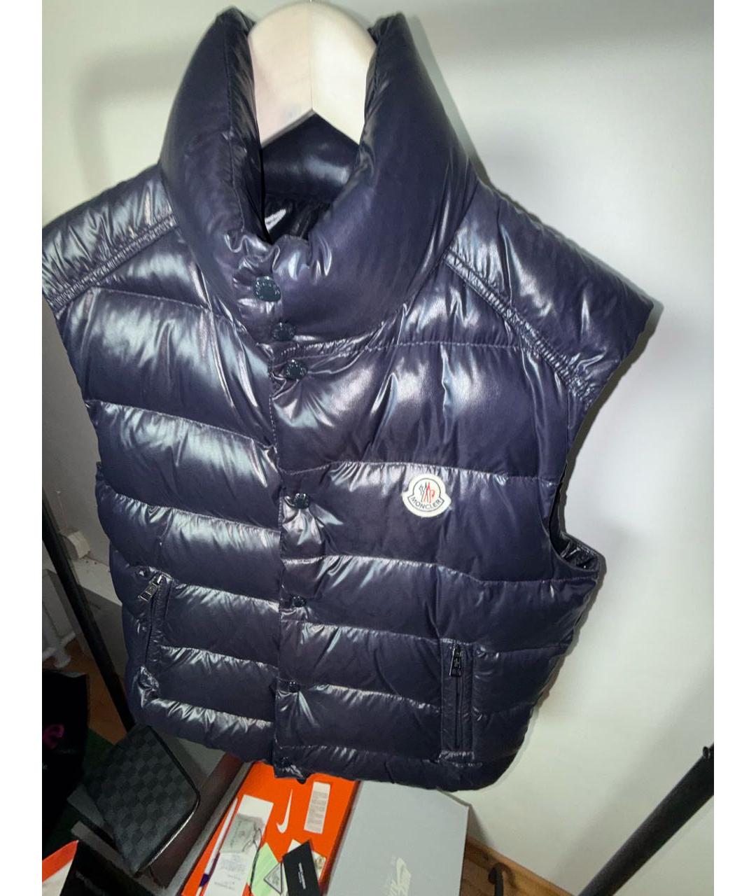 MONCLER Темно-синий жилет, фото 3