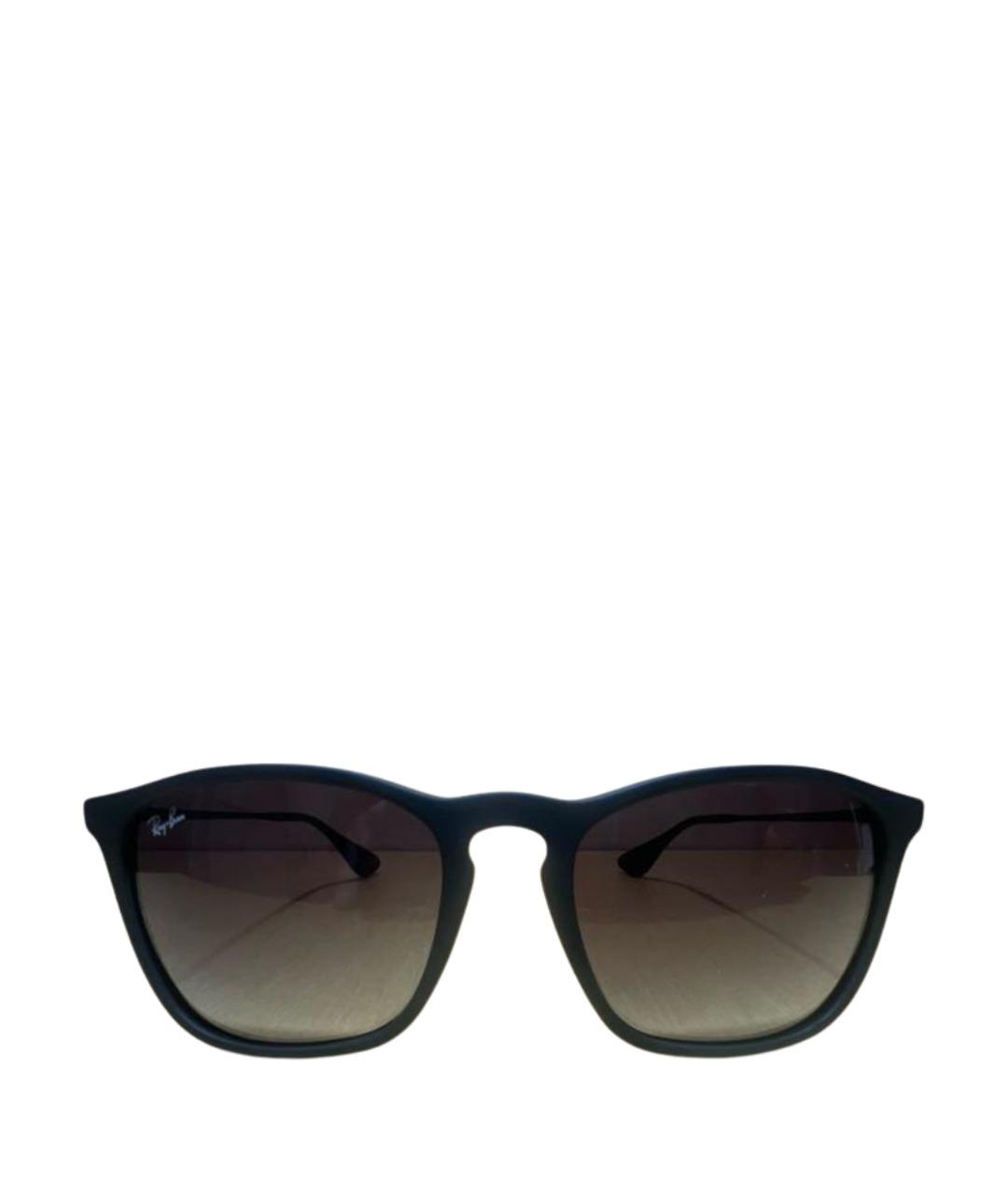 RAY BAN Черные пластиковые солнцезащитные очки, фото 1