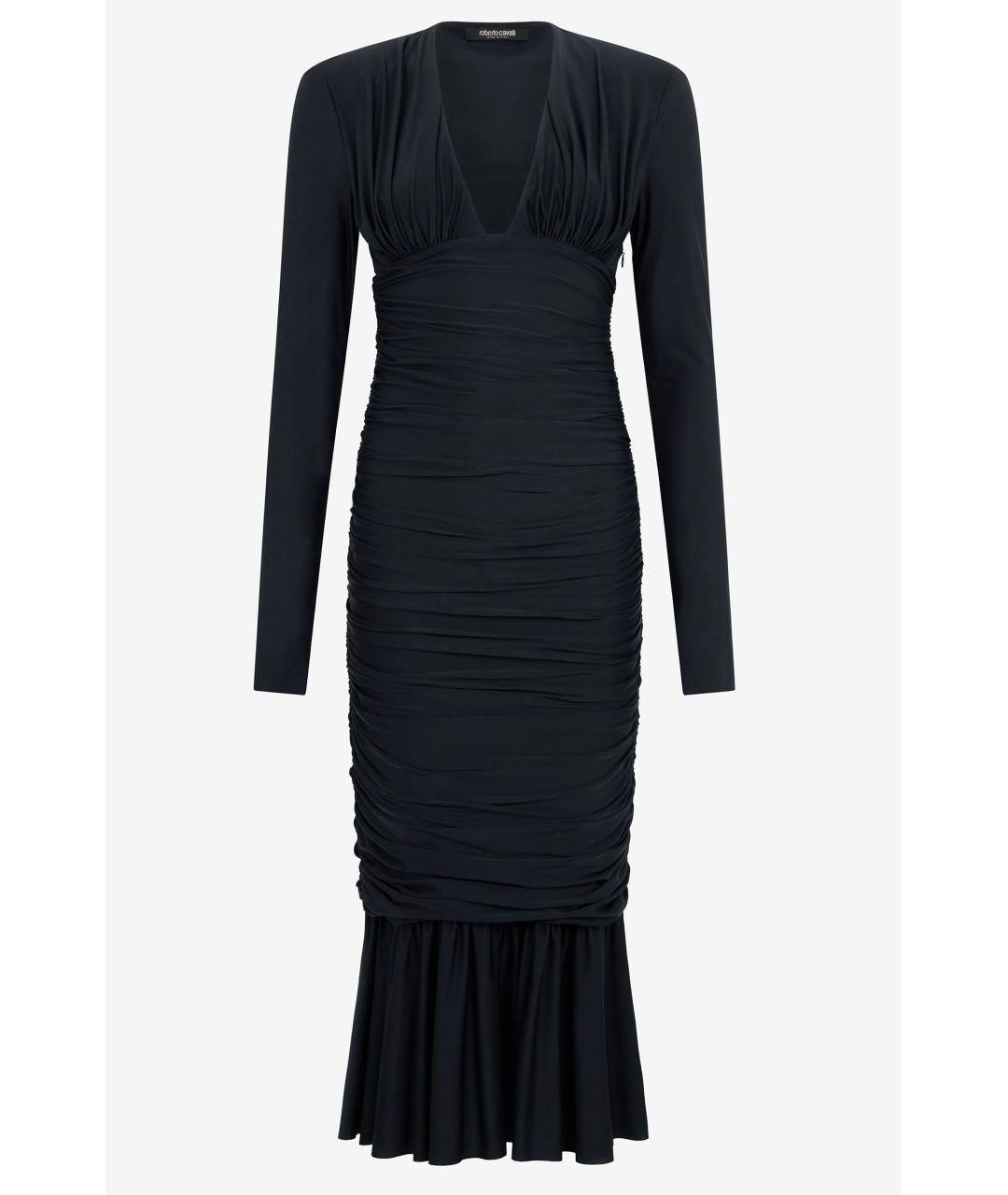 ROBERTO CAVALLI Черное коктейльное платье, фото 4