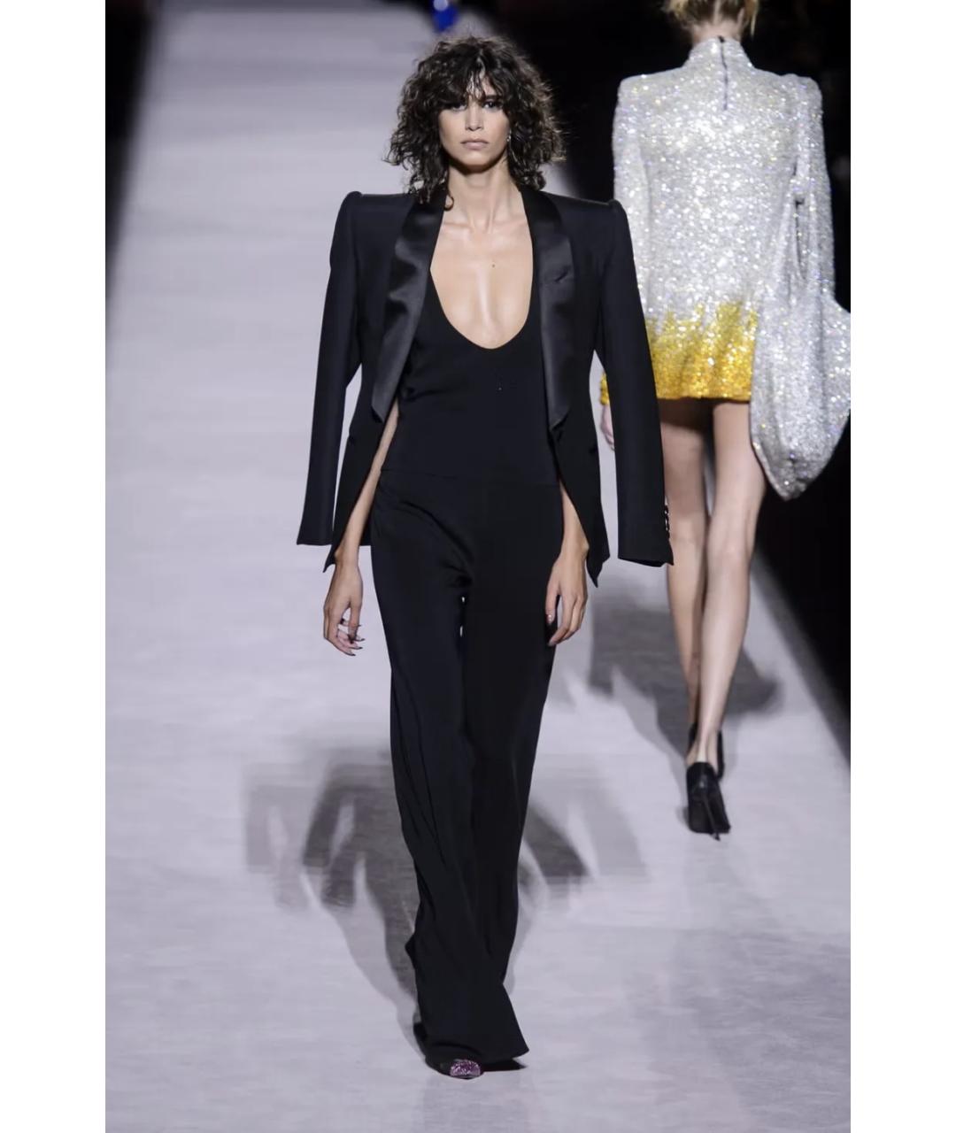 TOM FORD Черный вискозный комбинезон, фото 6