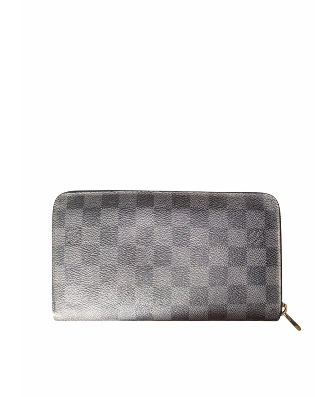 LOUIS VUITTON Антрацитовая папка для документов из канвы, фото 1