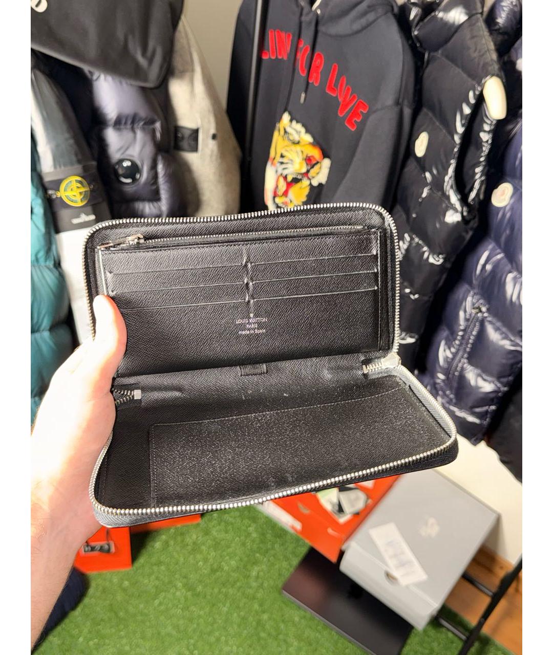 LOUIS VUITTON Антрацитовая папка для документов из канвы, фото 3