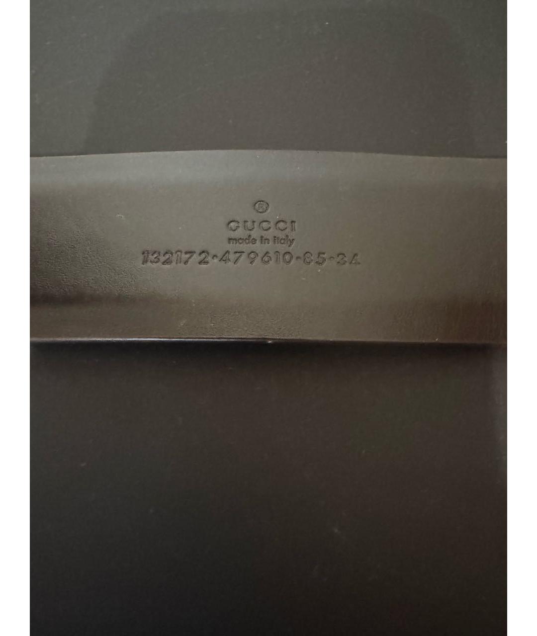 GUCCI Бордовый кожаный ремень, фото 4