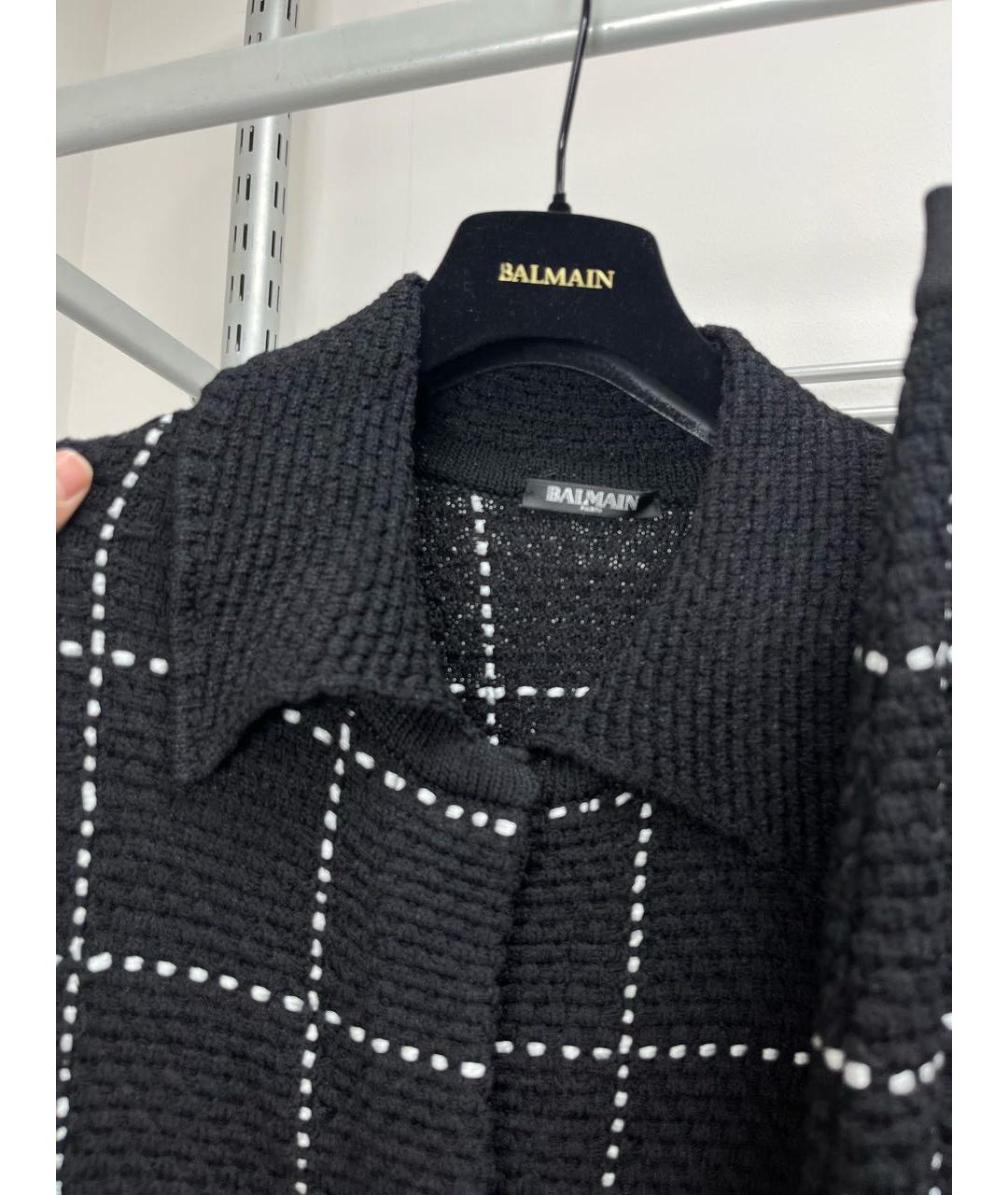 BALMAIN Черный вискозный костюм с юбками, фото 5