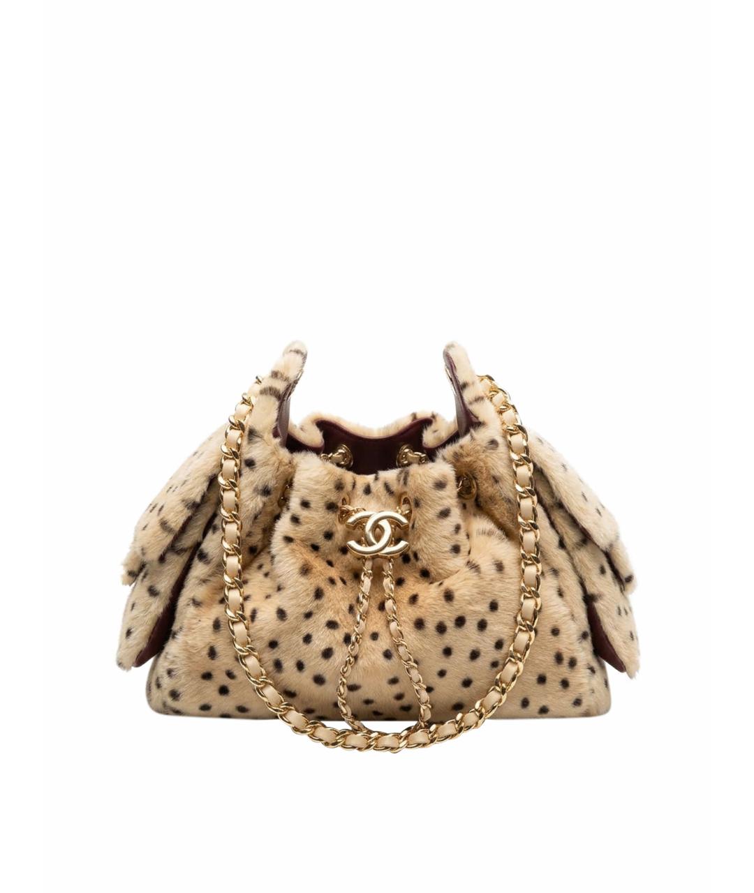 CHANEL Бежевая шерстяная сумка через плечо, фото 1