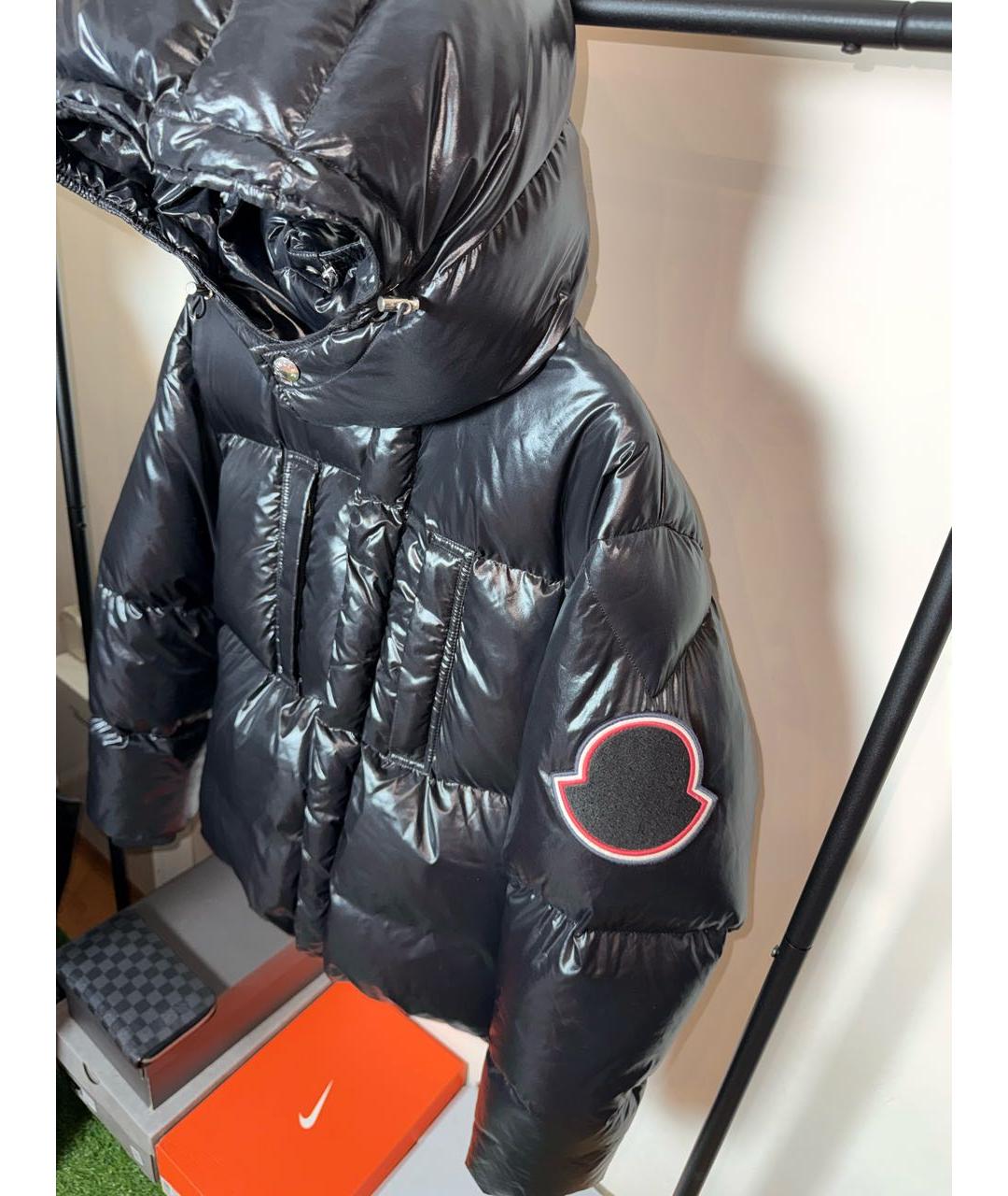MONCLER Черный пуховик, фото 3