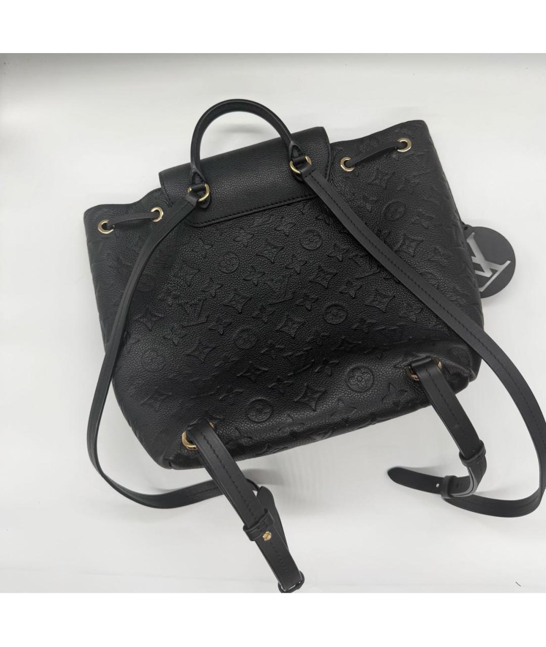 LOUIS VUITTON Черный кожаный рюкзак, фото 2