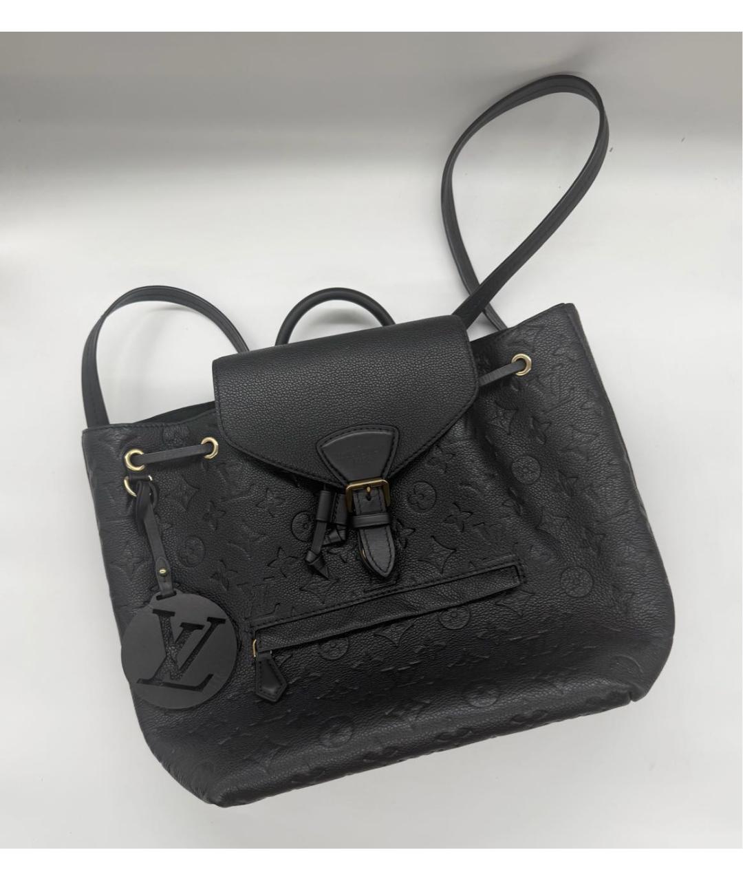 LOUIS VUITTON Черный кожаный рюкзак, фото 1