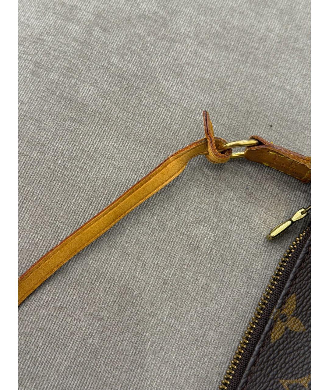 LOUIS VUITTON Коричневая сумка с короткими ручками из канвы, фото 6