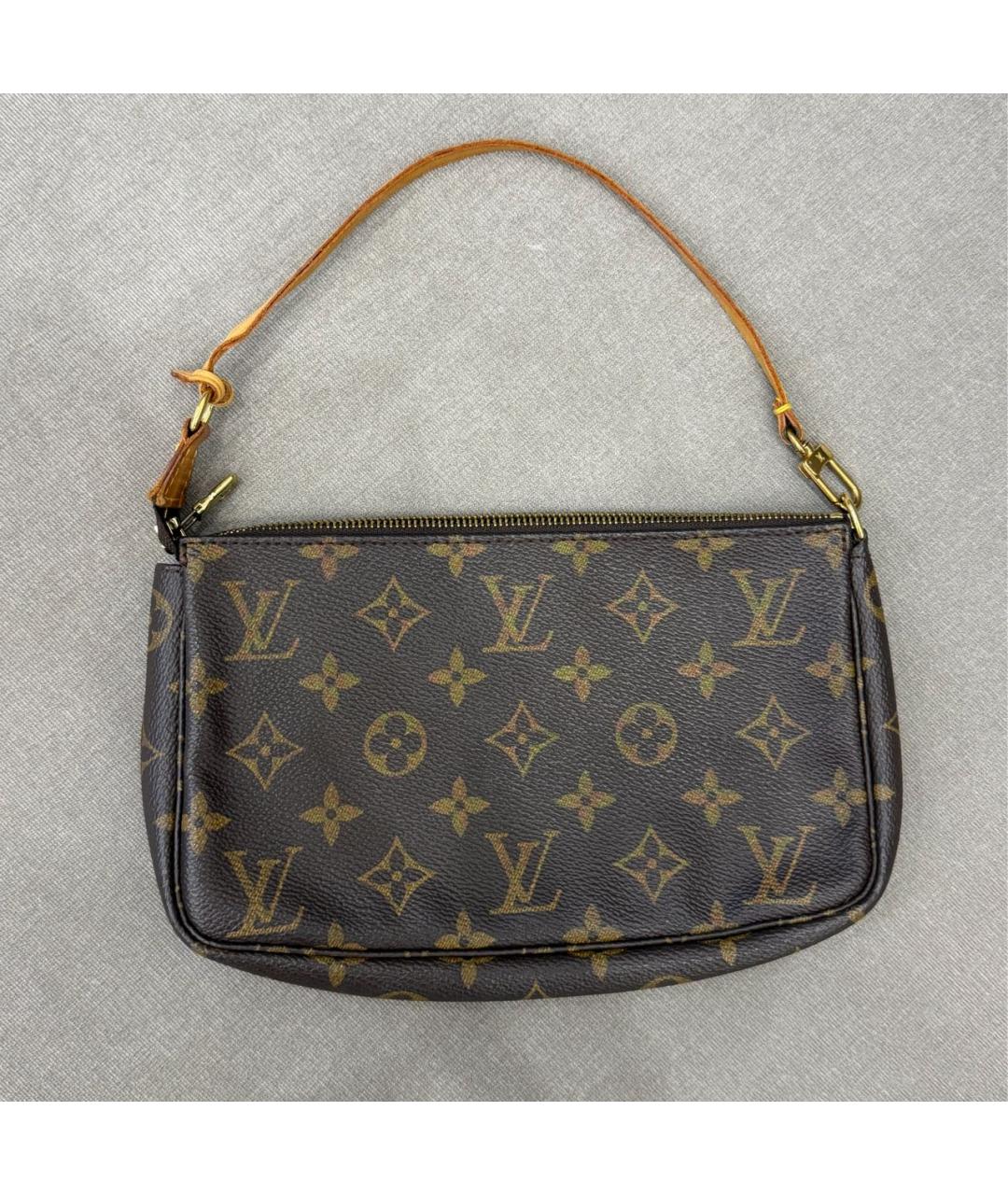 LOUIS VUITTON Коричневая сумка с короткими ручками из канвы, фото 2