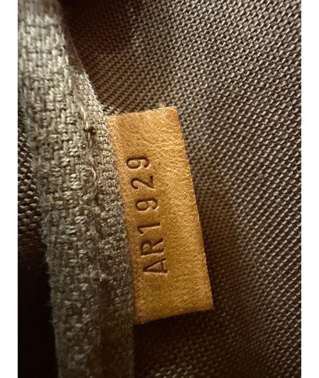LOUIS VUITTON Коричневая сумка с короткими ручками из канвы, фото 8