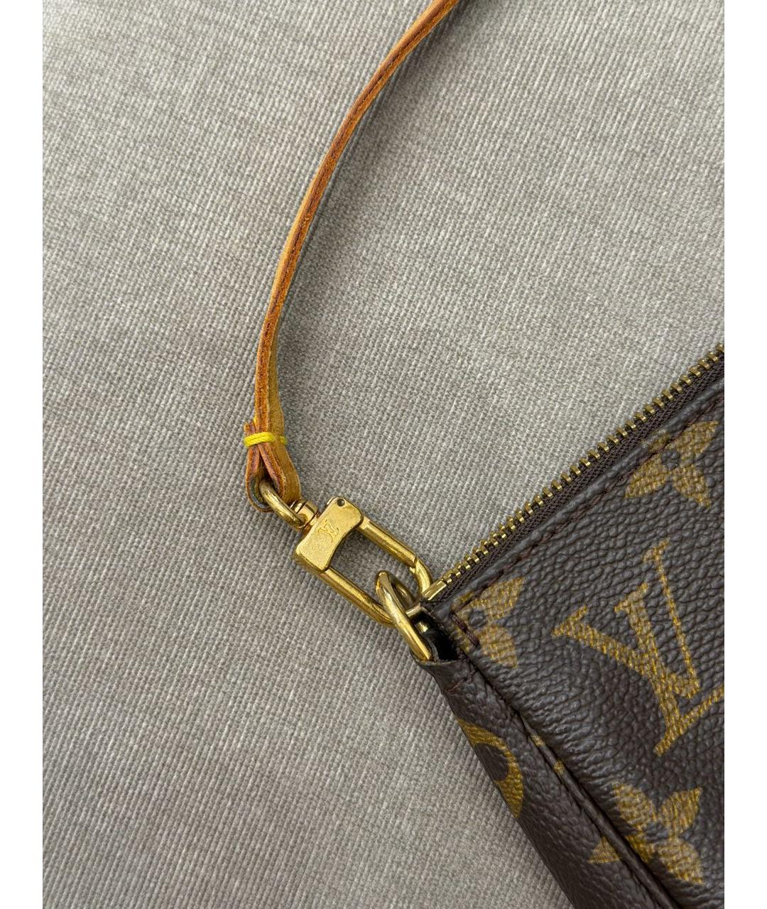 LOUIS VUITTON Коричневая сумка с короткими ручками из канвы, фото 7