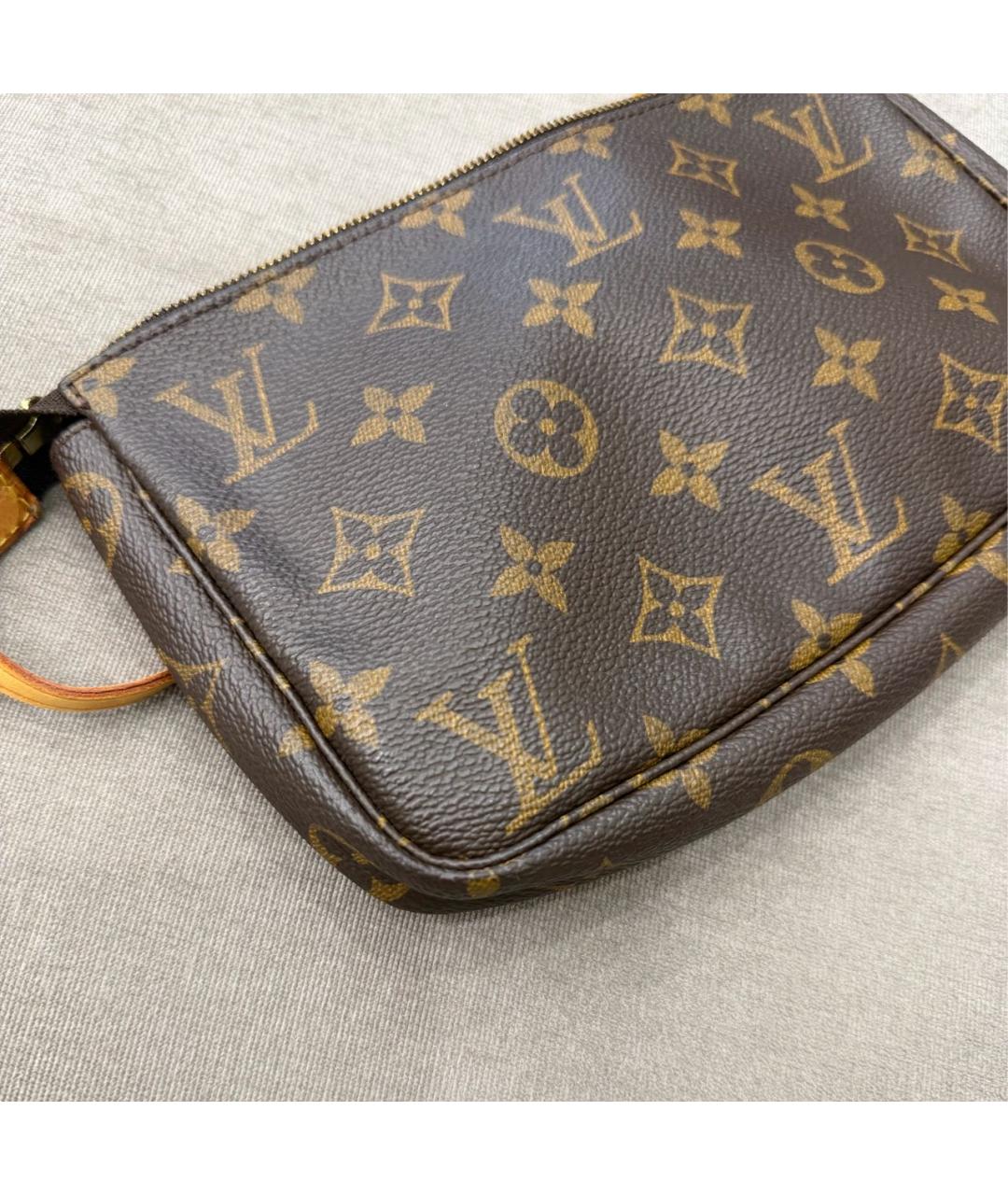LOUIS VUITTON Коричневая сумка с короткими ручками из канвы, фото 3