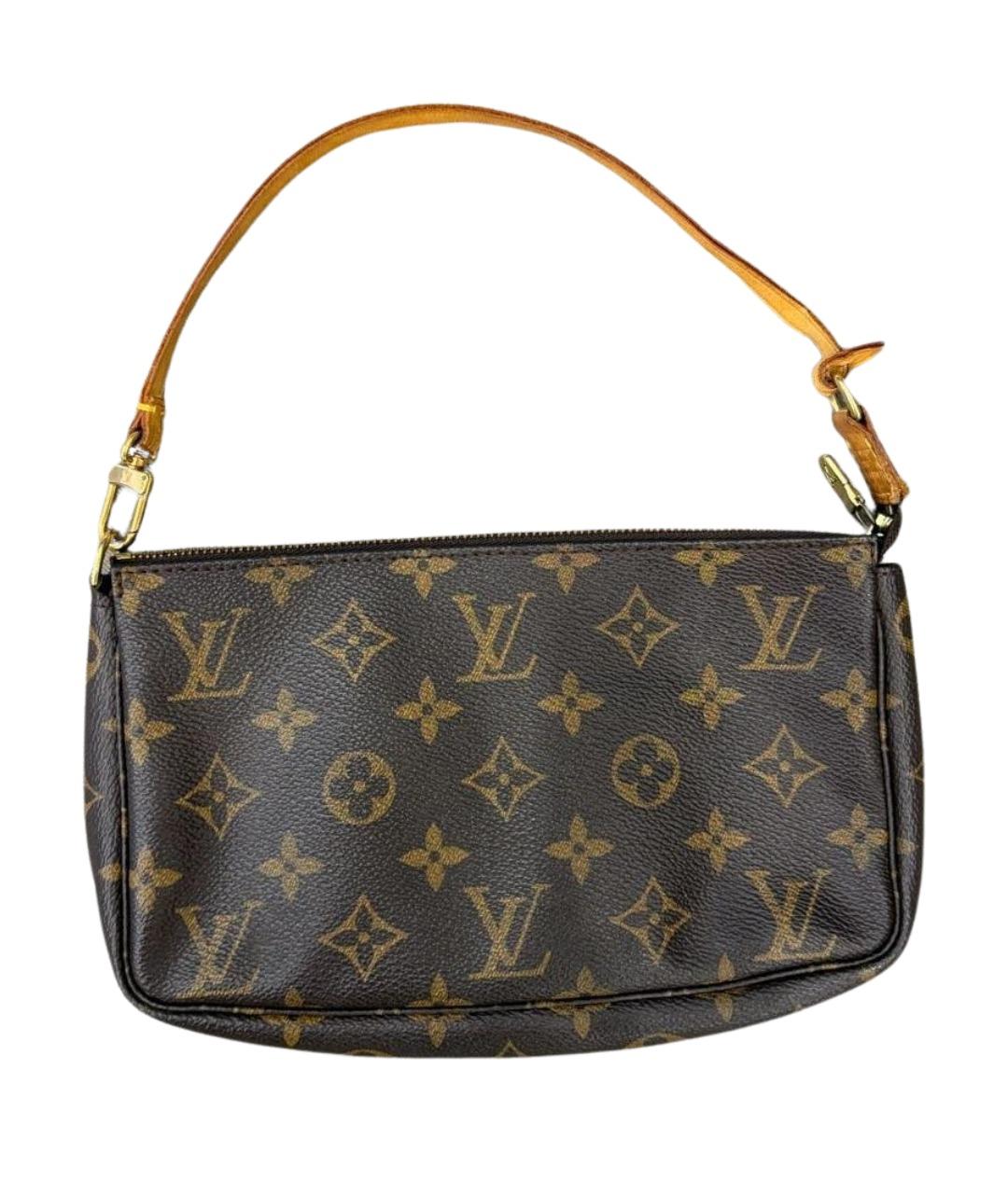 LOUIS VUITTON Коричневая сумка с короткими ручками из канвы, фото 1