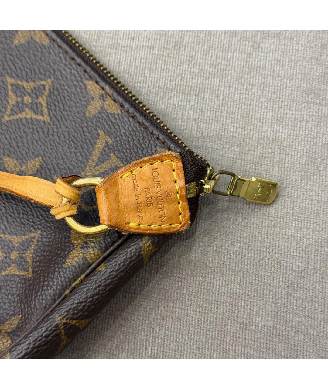 LOUIS VUITTON Коричневая сумка с короткими ручками из канвы, фото 5