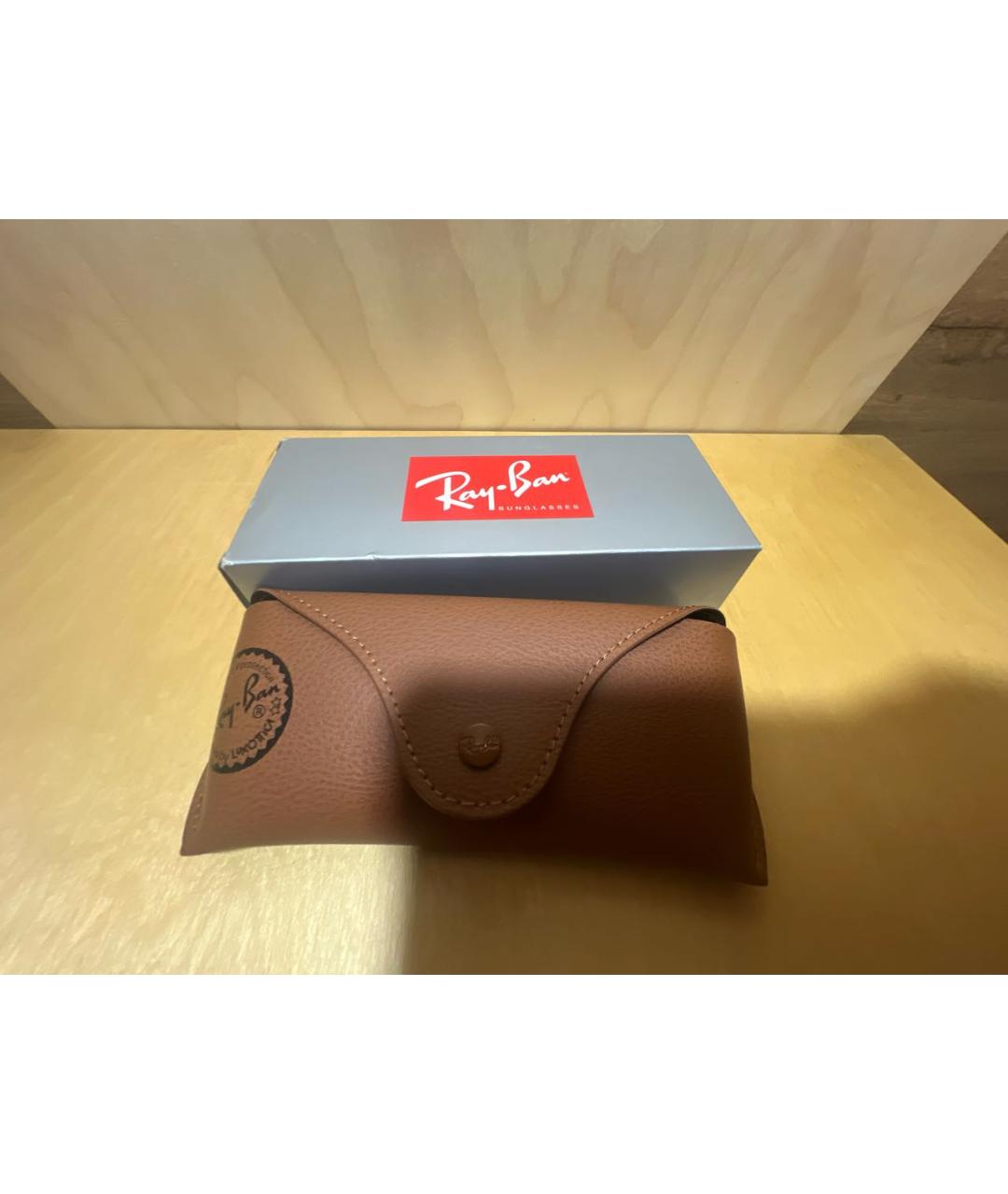 RAY BAN Черные пластиковые солнцезащитные очки, фото 4