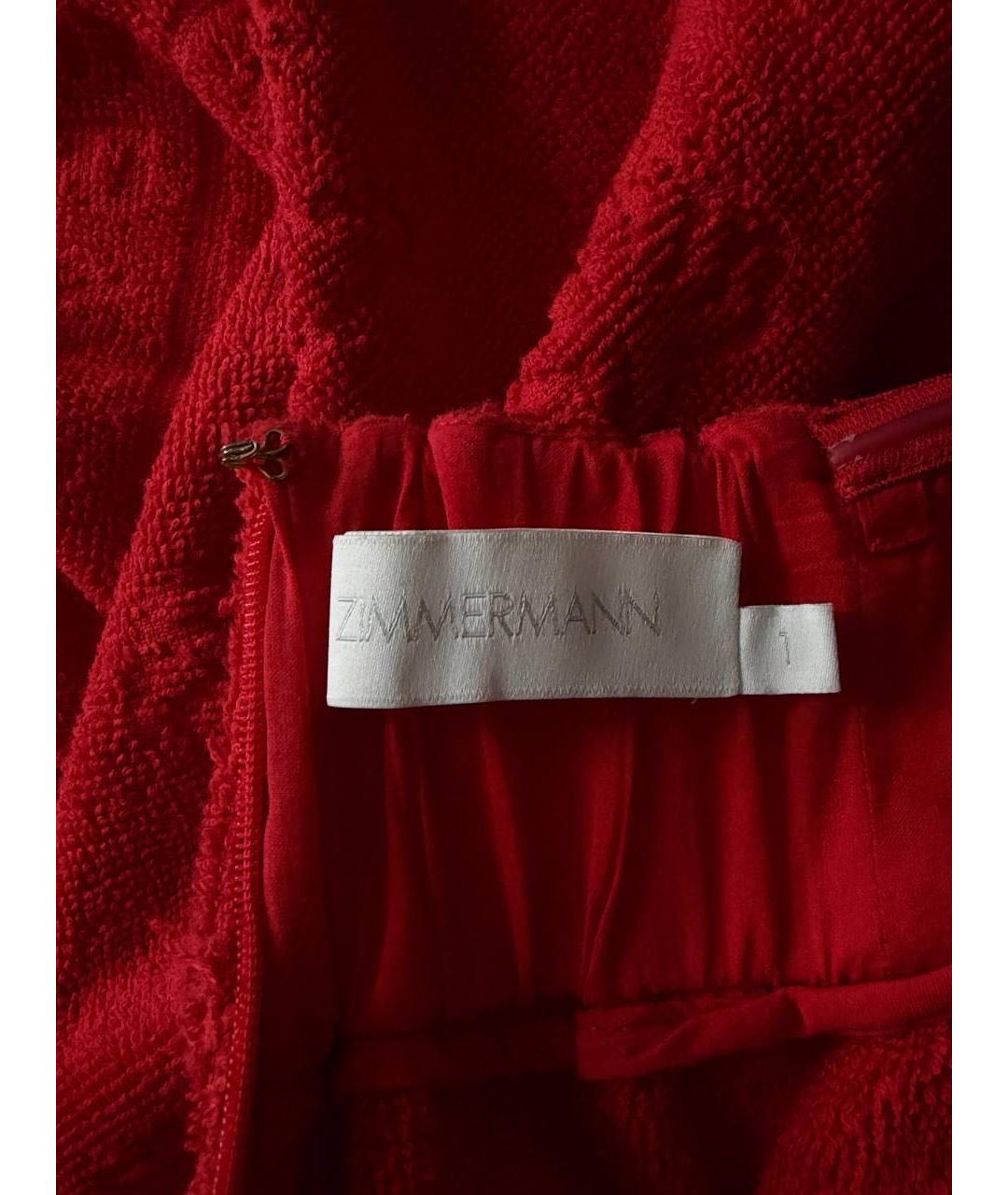 ZIMMERMANN Красное хлопковое платье, фото 6