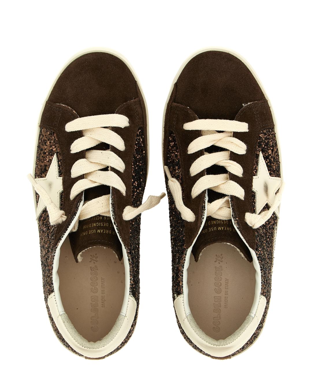 GOLDEN GOOSE Коричневые кожаные кеды, фото 3
