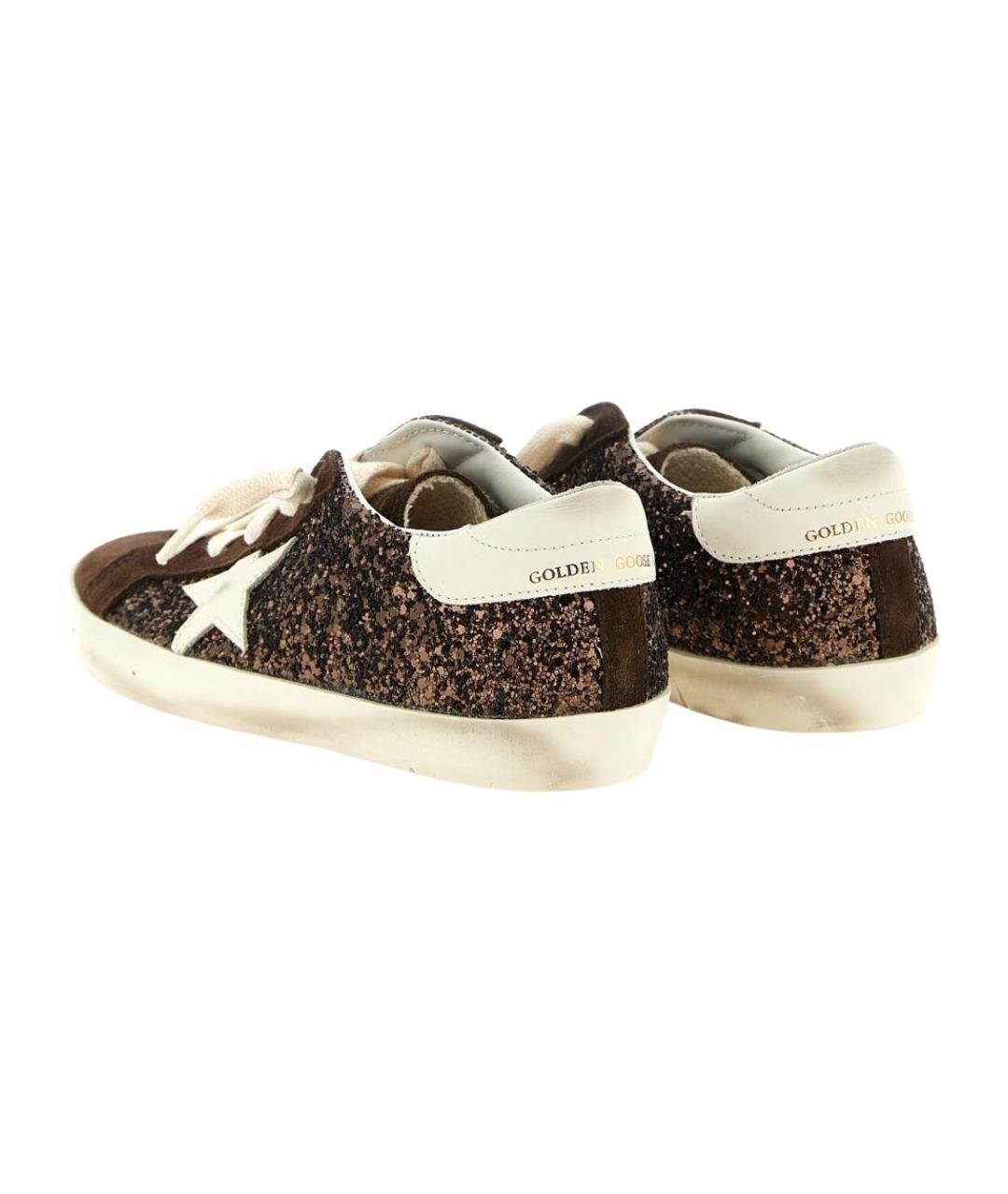 GOLDEN GOOSE Коричневые кожаные кеды, фото 2