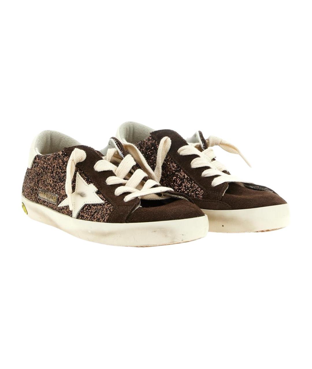 GOLDEN GOOSE Коричневые кожаные кеды, фото 4