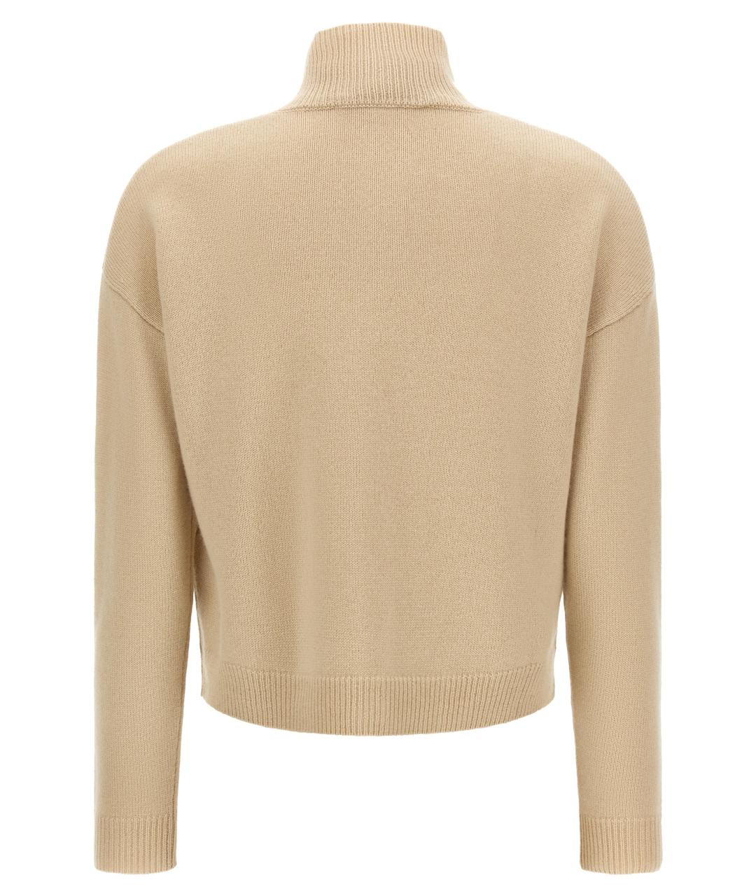 MAX MARA STUDIO Бежевый шерстяной кардиган, фото 2