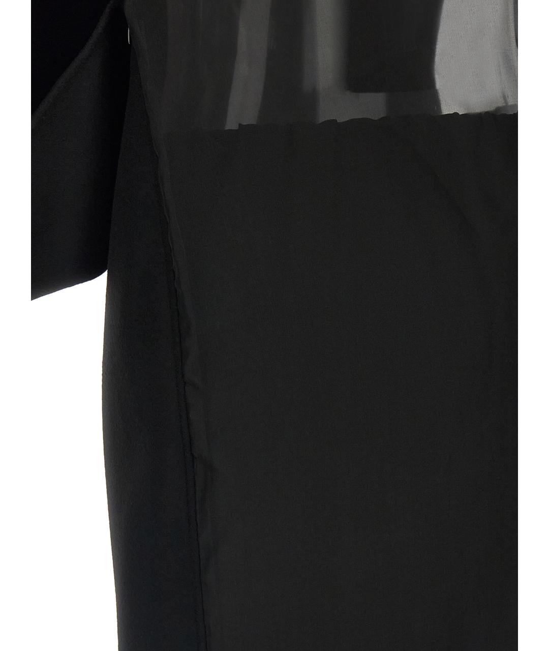 SPORTMAX Черное шерстяное коктейльное платье, фото 4