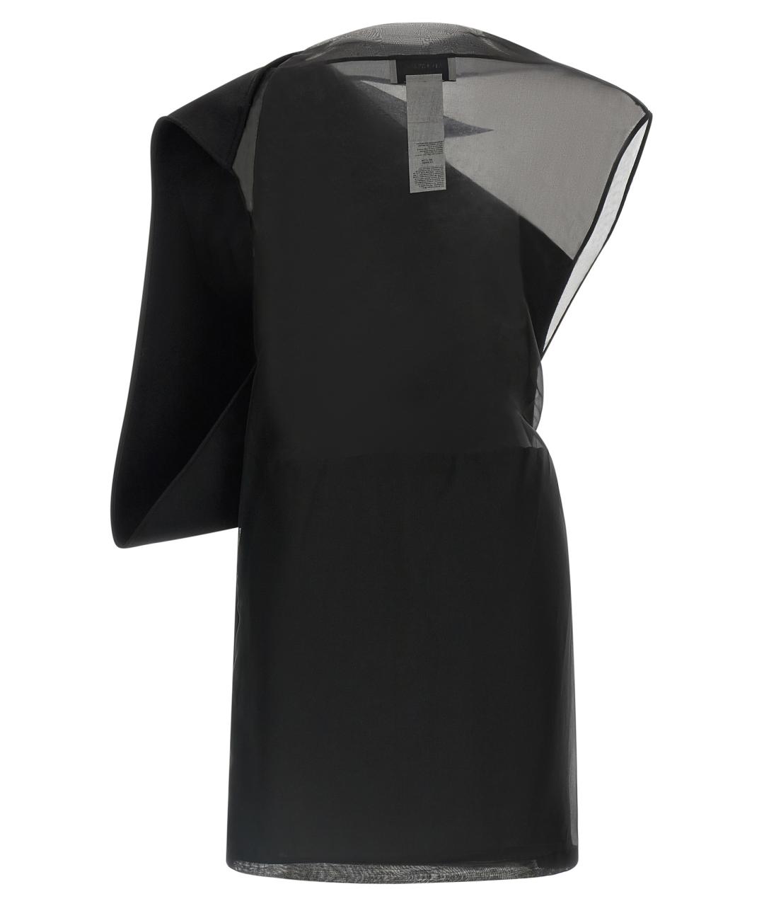 SPORTMAX Черное шерстяное коктейльное платье, фото 2