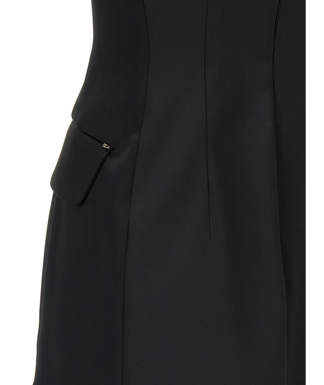 SPORTMAX Черное ацетатное коктейльное платье, фото 4