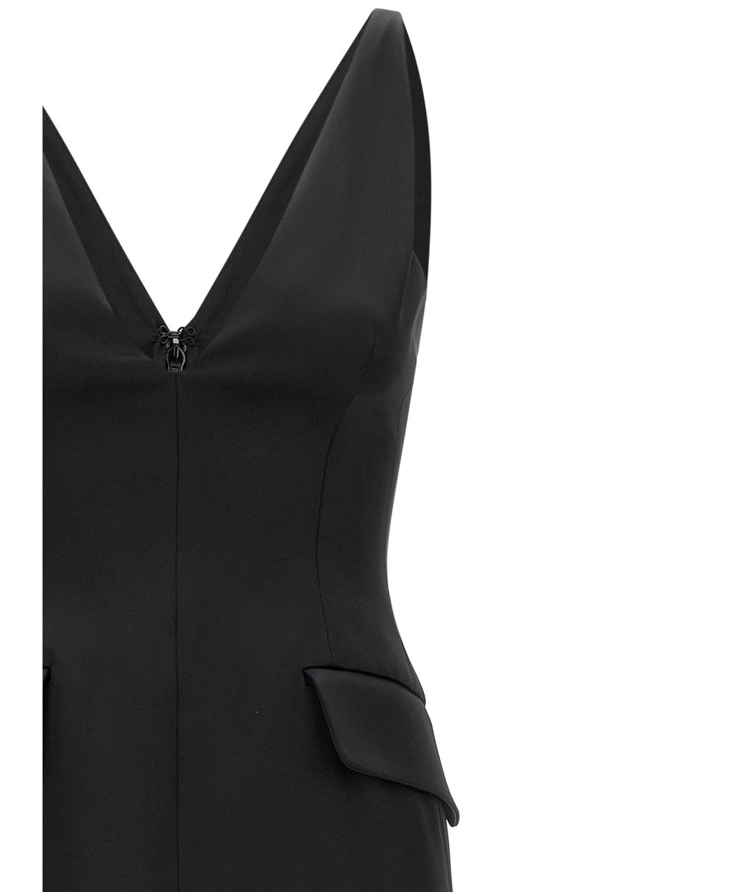 SPORTMAX Черное ацетатное коктейльное платье, фото 3