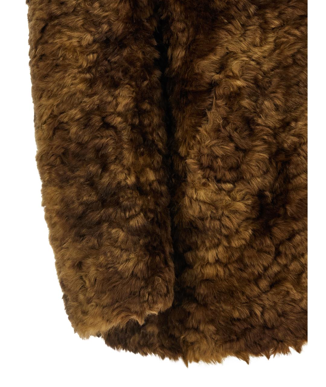 ISABEL MARANT ETOILE Коричневая синтетическая шуба, фото 5