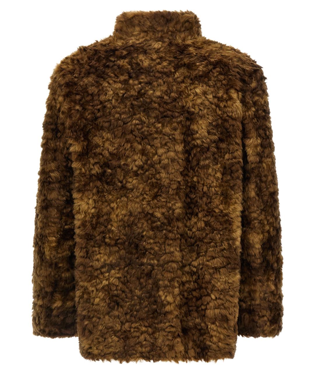 ISABEL MARANT ETOILE Коричневая синтетическая шуба, фото 3