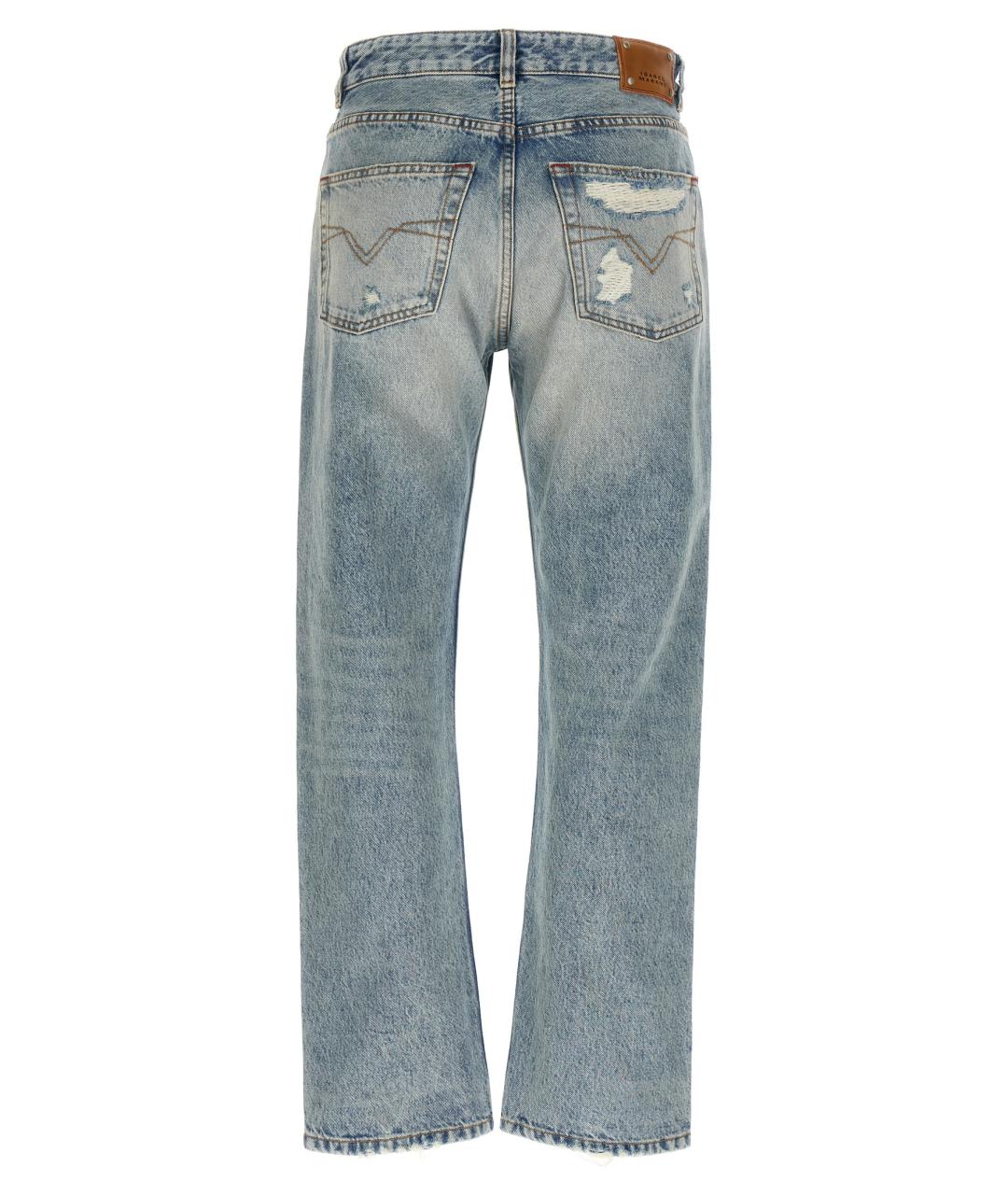 ISABEL MARANT Голубые хлопковые прямые джинсы, фото 2