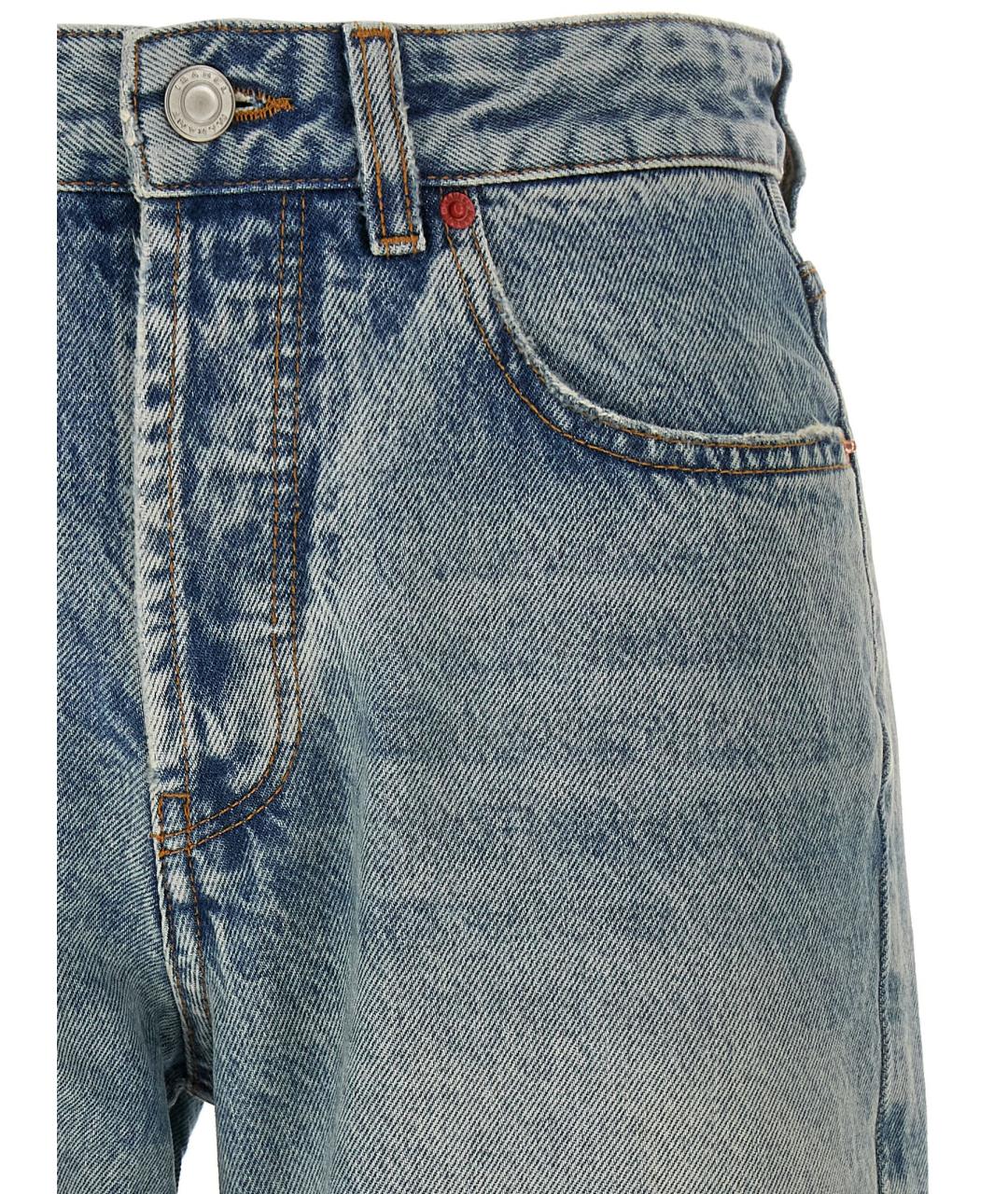 ISABEL MARANT Голубые хлопковые прямые джинсы, фото 3