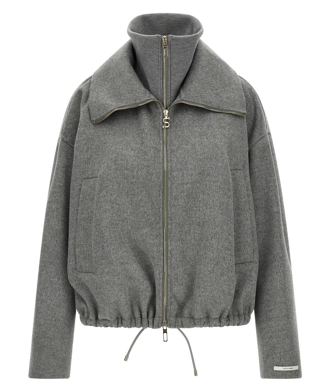 SPORTMAX Серая шерстяная куртка, фото 1