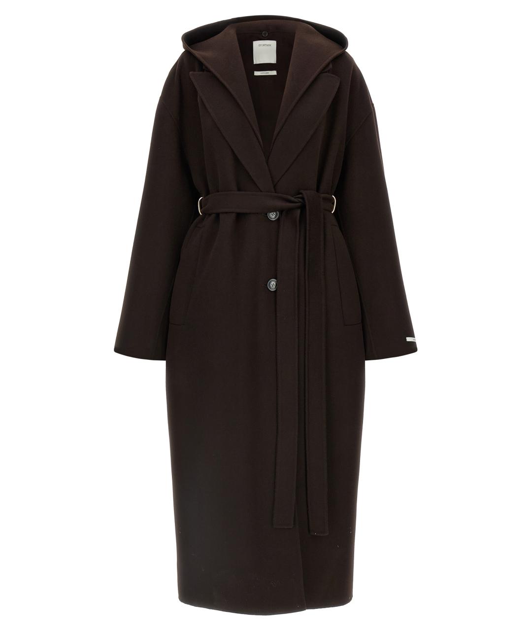 SPORTMAX Коричневое шерстяное пальто, фото 1
