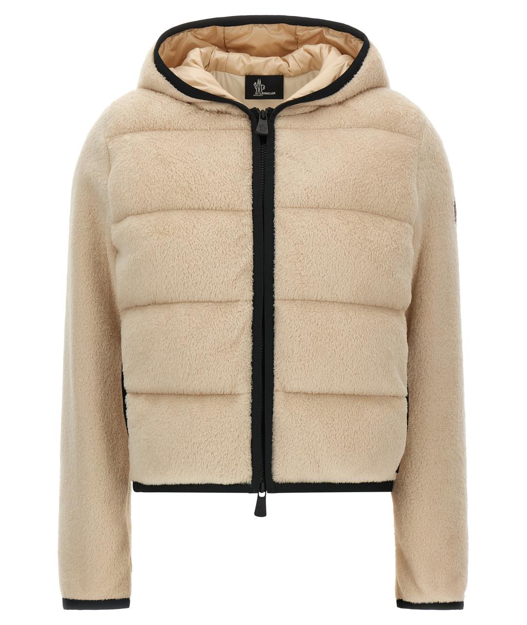 MONCLER GRENOBLE Бежевая полиэстеровая куртка, фото 1