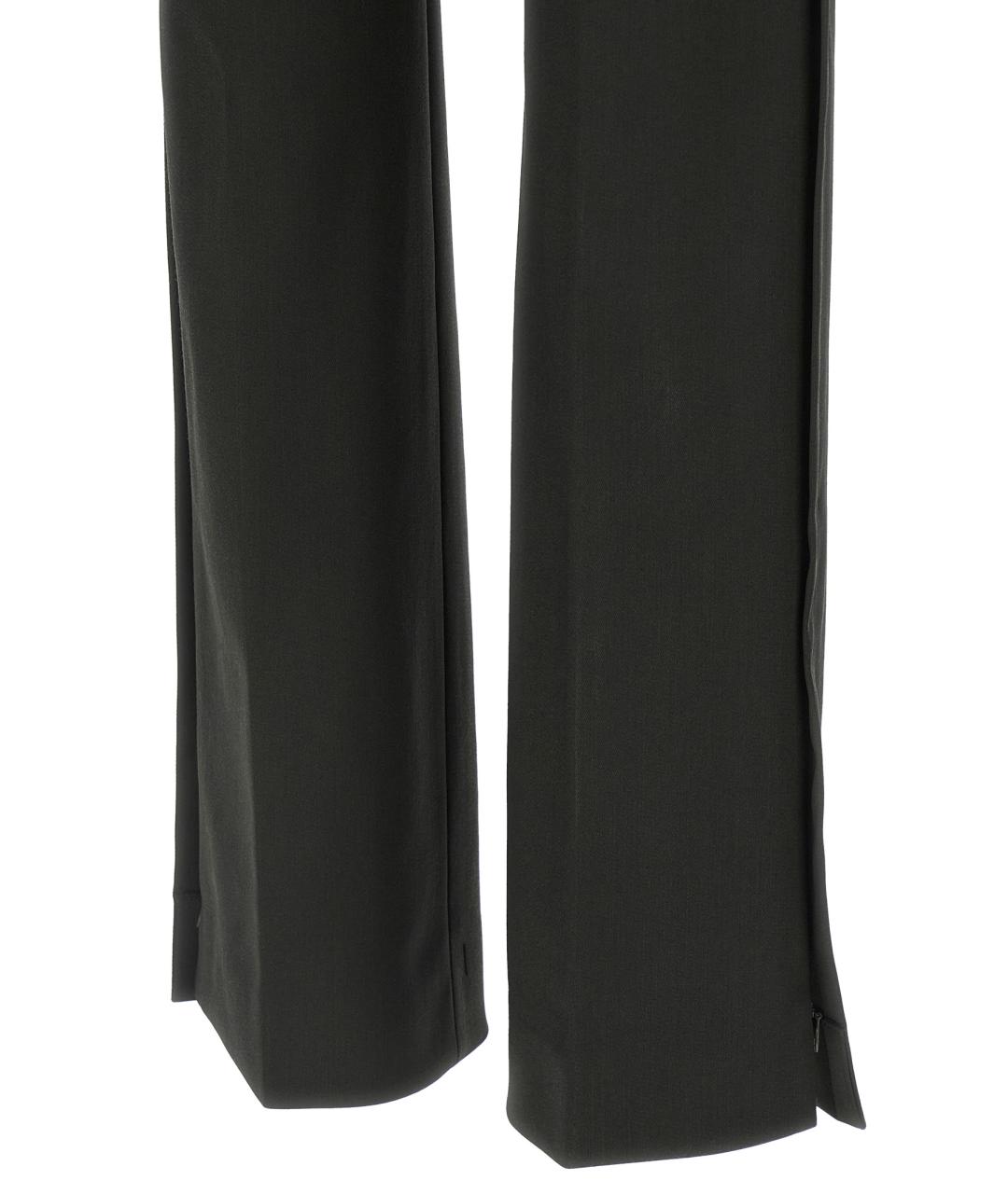 SPORTMAX Черные шерстяные прямые брюки, фото 5
