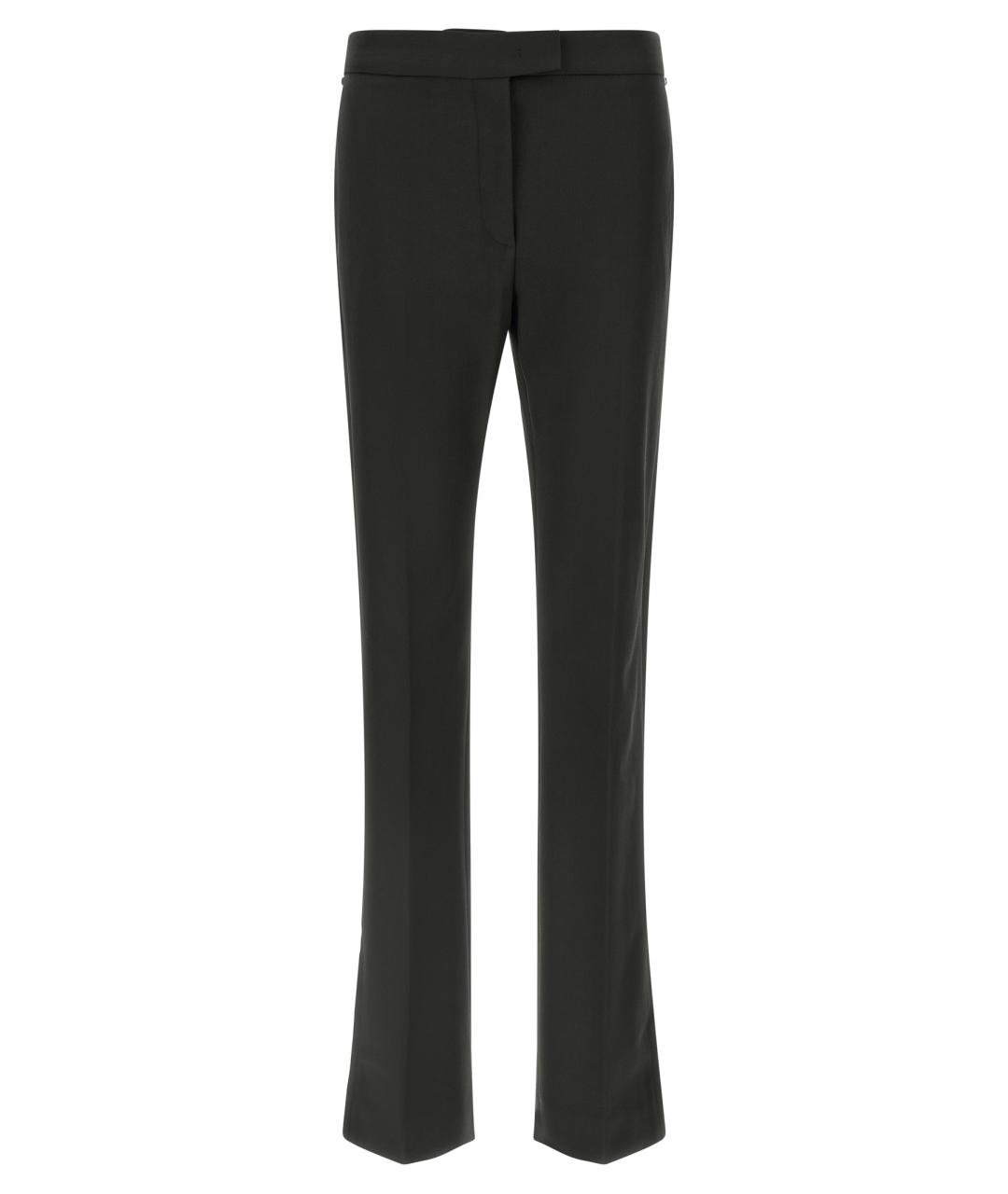 SPORTMAX Черные шерстяные прямые брюки, фото 1