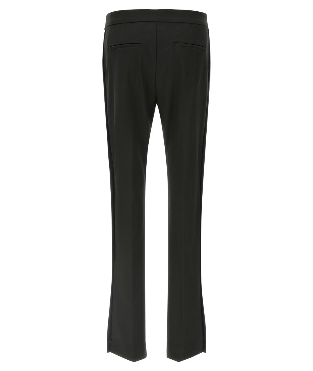 SPORTMAX Черные шерстяные прямые брюки, фото 2