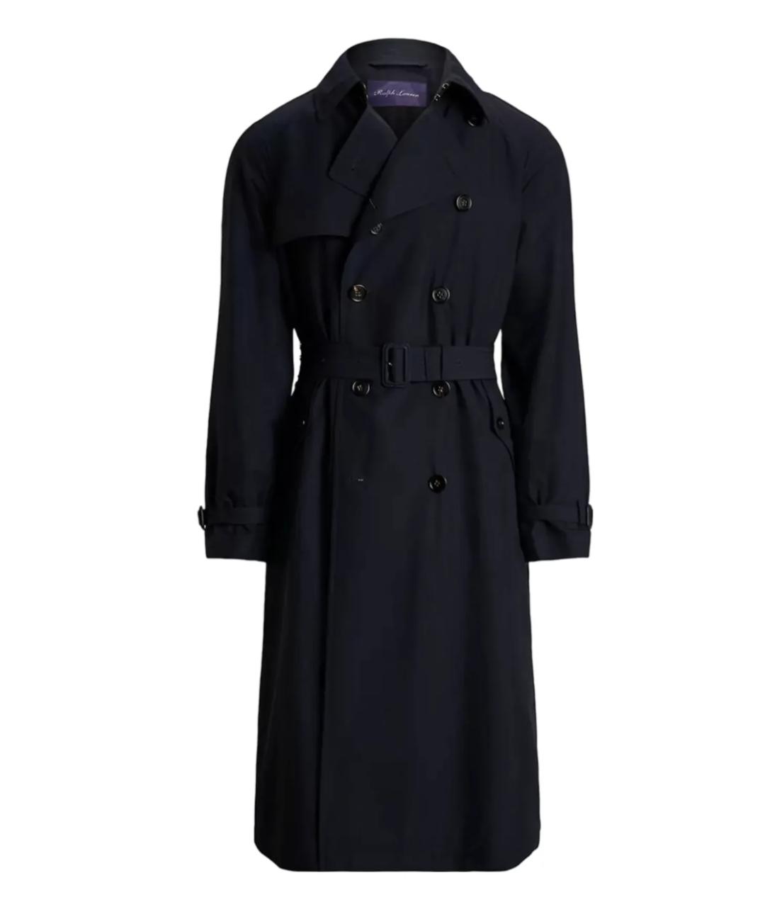 RALPH LAUREN PURPLE LABEL Темно-синий полиэстеровый тренч/плащ, фото 7