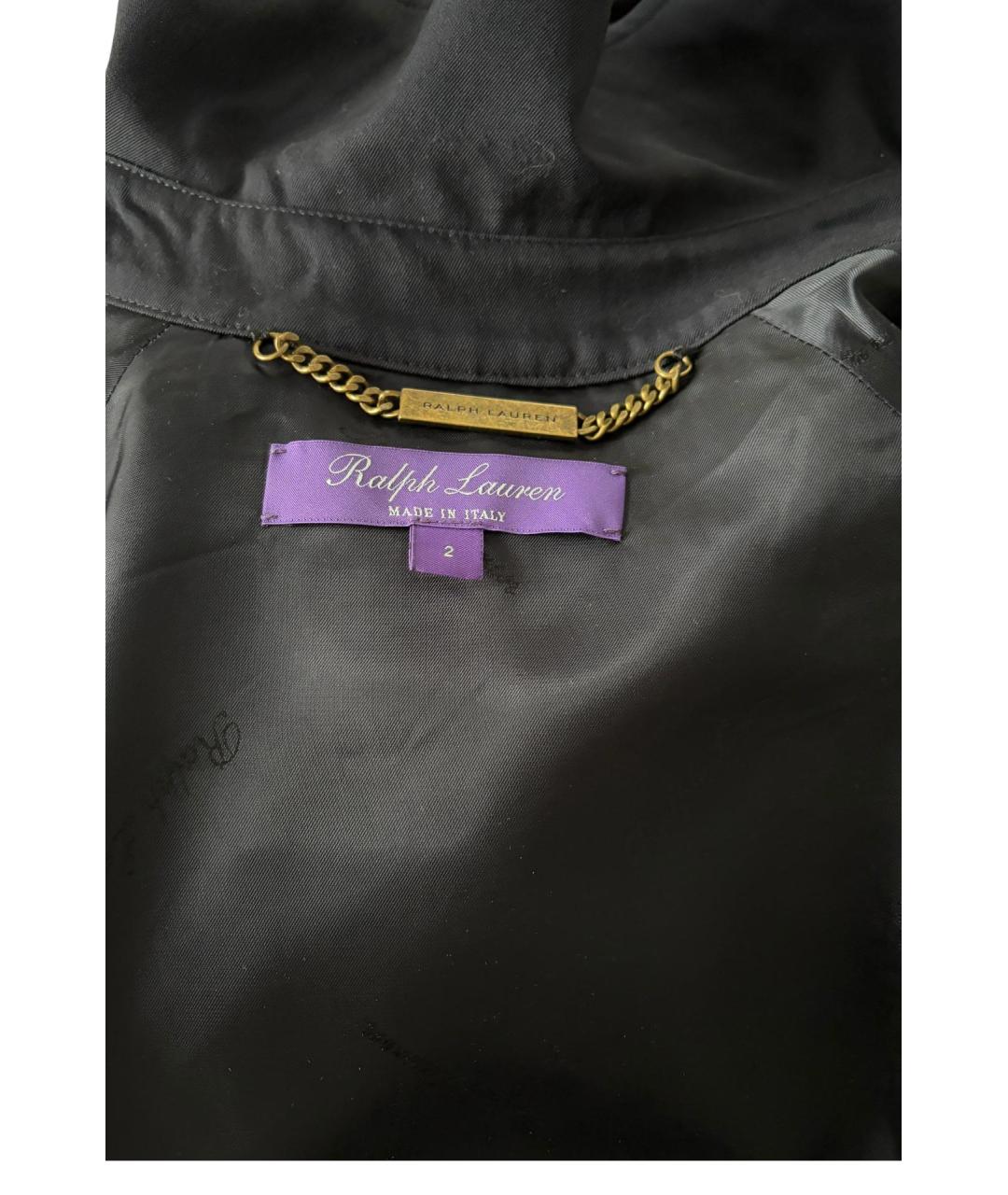 RALPH LAUREN PURPLE LABEL Темно-синий полиэстеровый тренч/плащ, фото 4