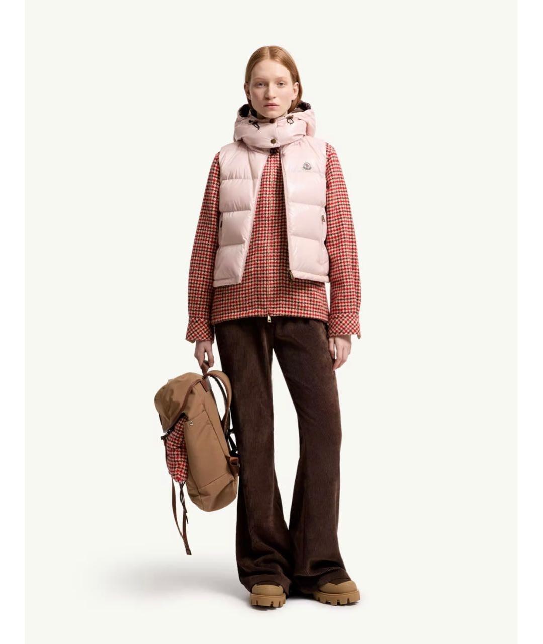 MONCLER Розовый жилет, фото 2