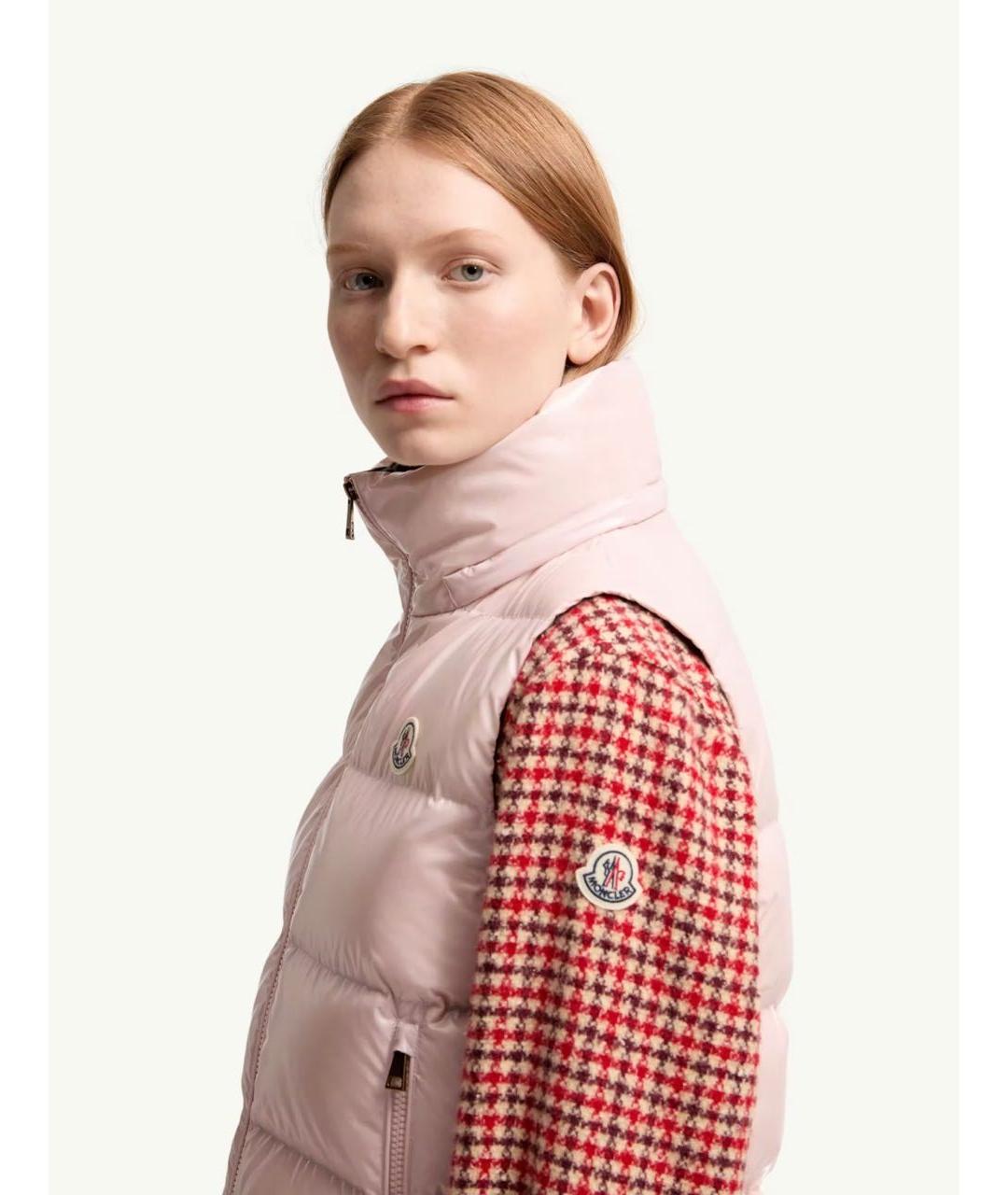 MONCLER Розовый жилет, фото 3