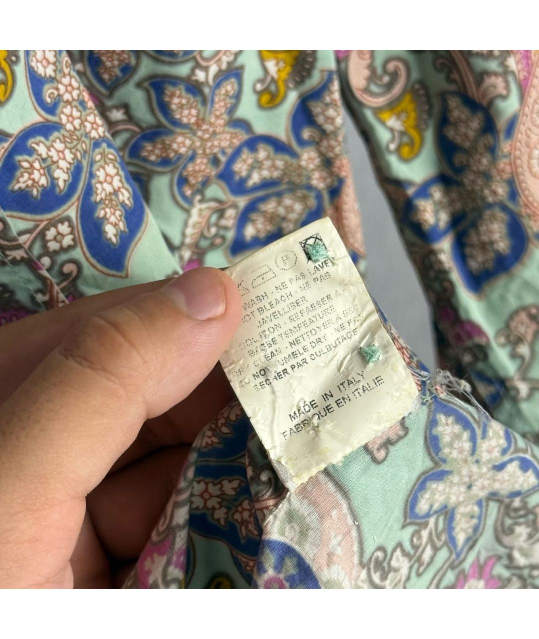 ETRO Мульти хлопко-эластановая рубашка, фото 8