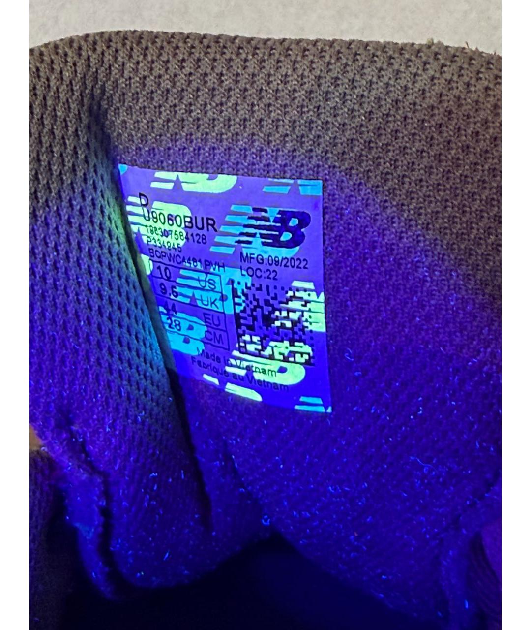 NEW BALANCE Бордовые замшевые низкие кроссовки / кеды, фото 6