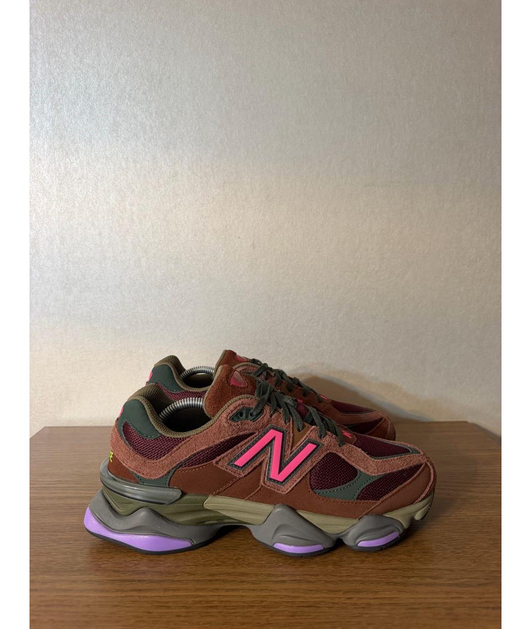 NEW BALANCE Бордовые замшевые низкие кроссовки / кеды, фото 7