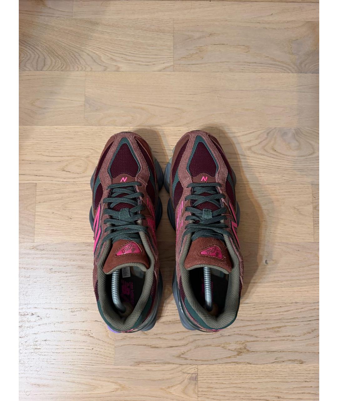 NEW BALANCE Бордовые замшевые низкие кроссовки / кеды, фото 3